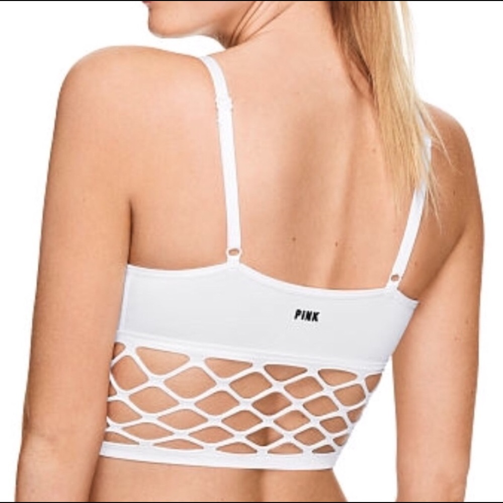New VS Pink Cool & Comfy Fishnet Bralette - Picture 7 of 8